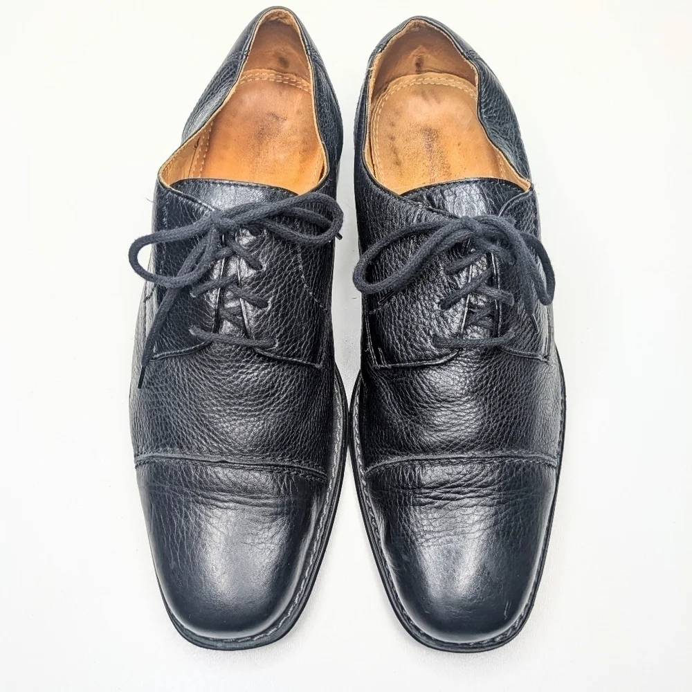 Sandro Moscoloni Black Leather Dress Shoes Men's Size 10.5